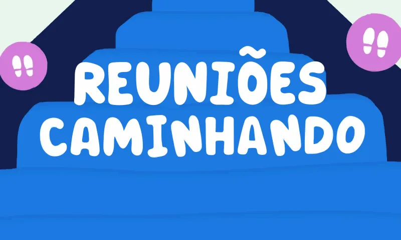 Colegas em uma reunião caminhando