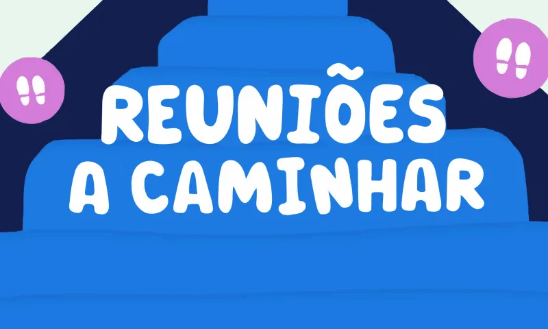 Colegas numa reunião a caminhar
