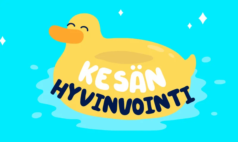 Työntekijät nauttimassa lomaystävällisestä kesän hyvinvointihaasteesta