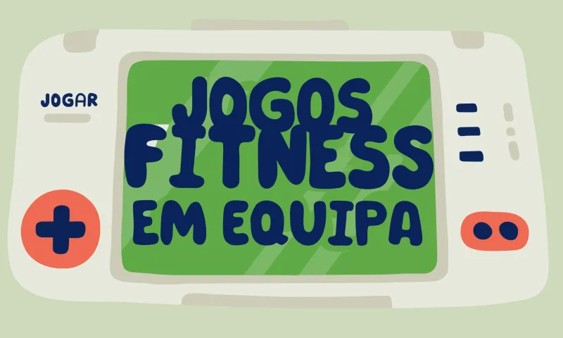 Desafios de fitness em equipa de inspiração retro