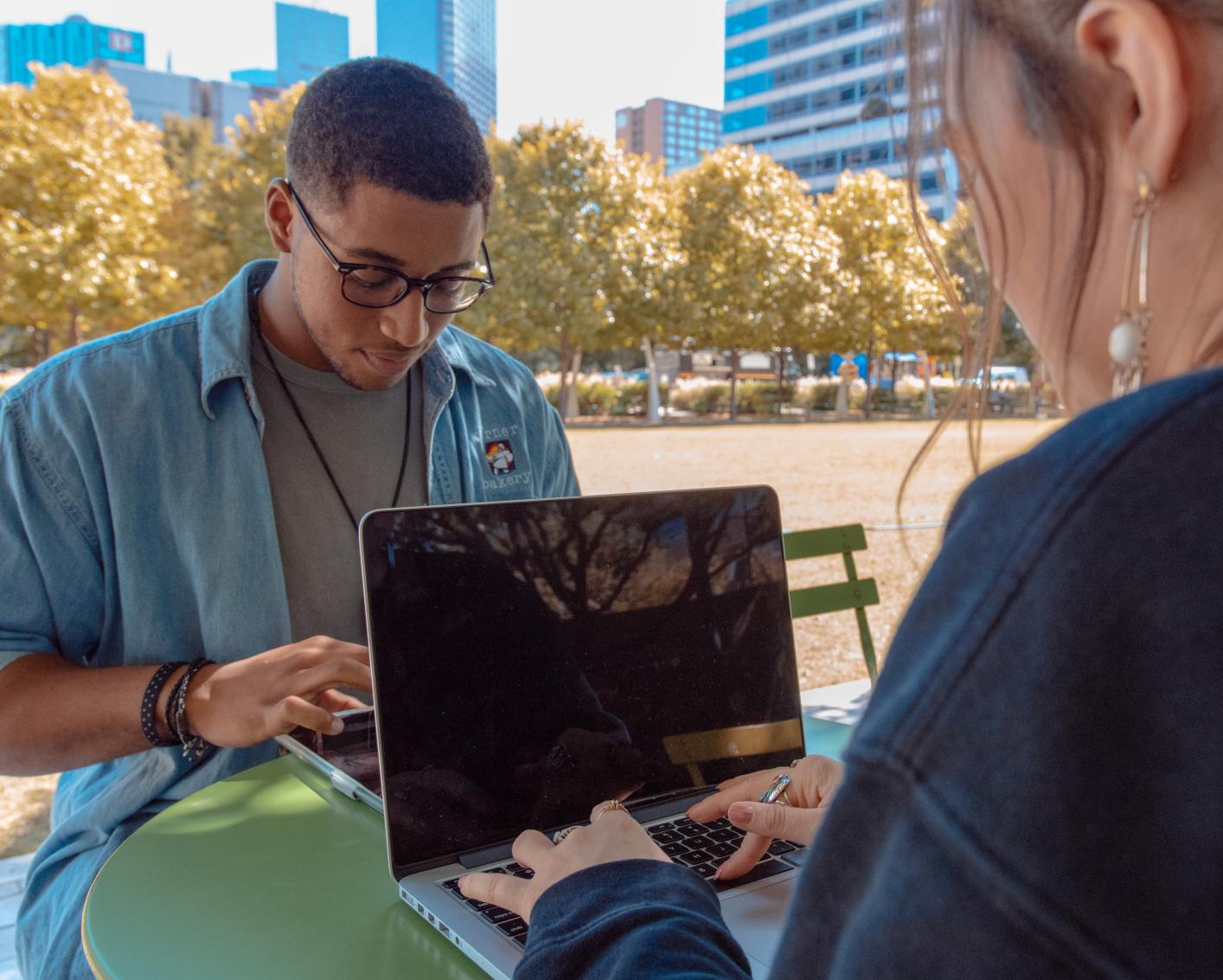 Modern workforce working both remotely and in the office