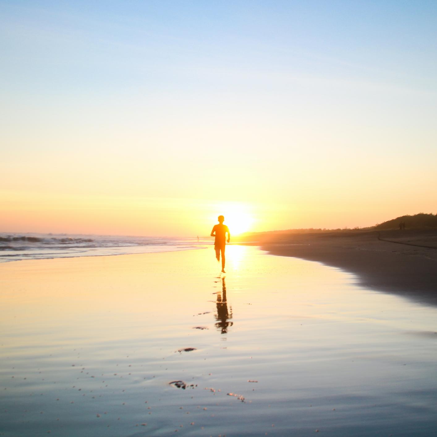 sunset running