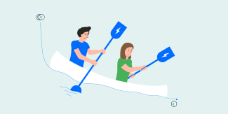 People kayaking