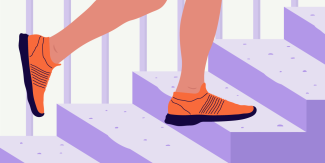 A person taking his/her first steps